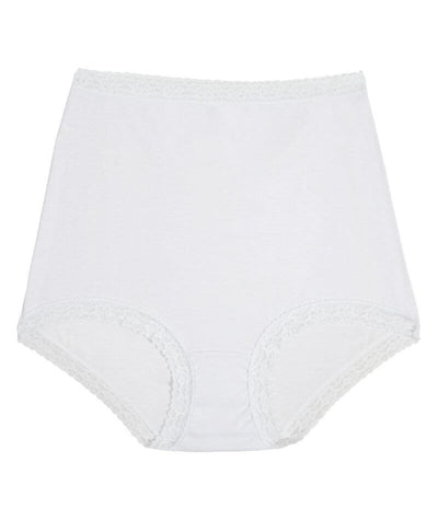 Bendon Cotton High Waist Full Brief - White Knickers