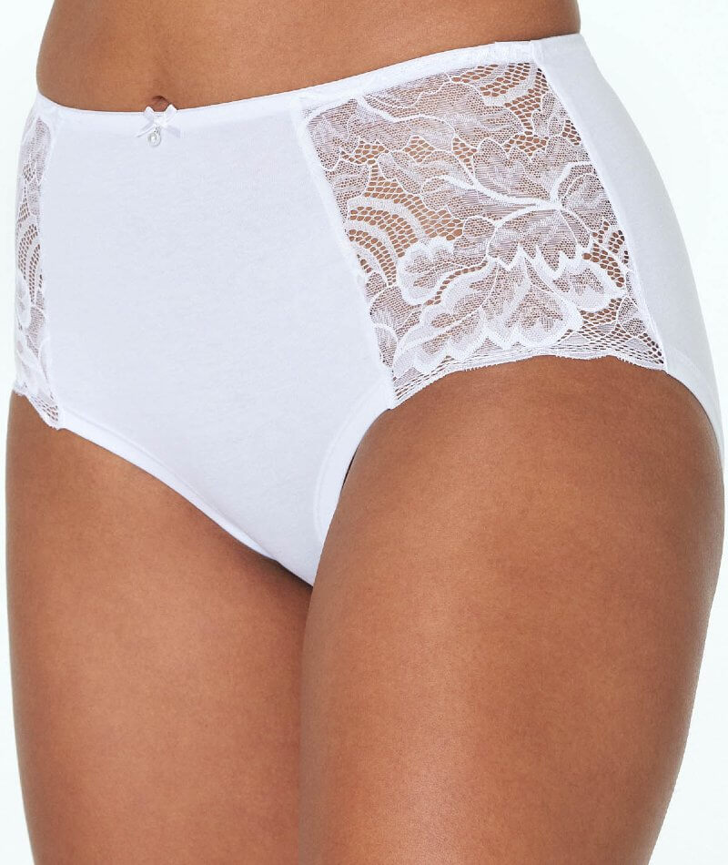 Bendon Embrace Full Brief - White Knickers