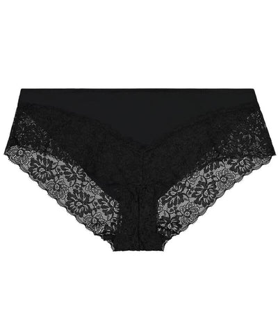 Bendon Everyday Lace Trim Brazilian Brief - Black Knickers