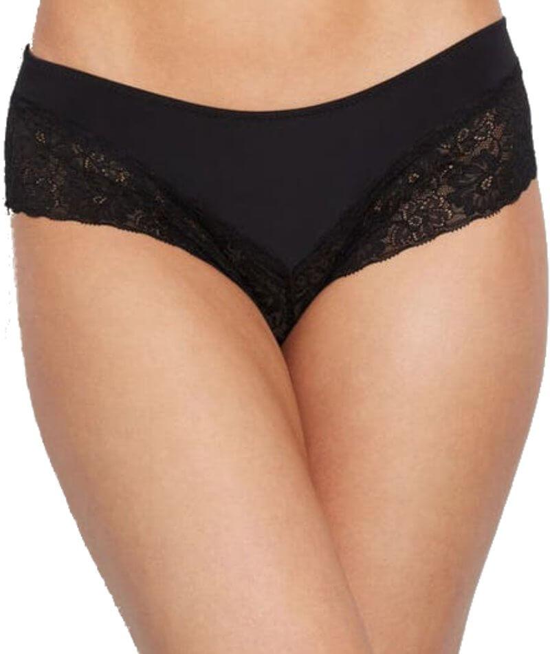 Bendon Everyday Lace Trim Brazilian Brief - Black Knickers L Black 