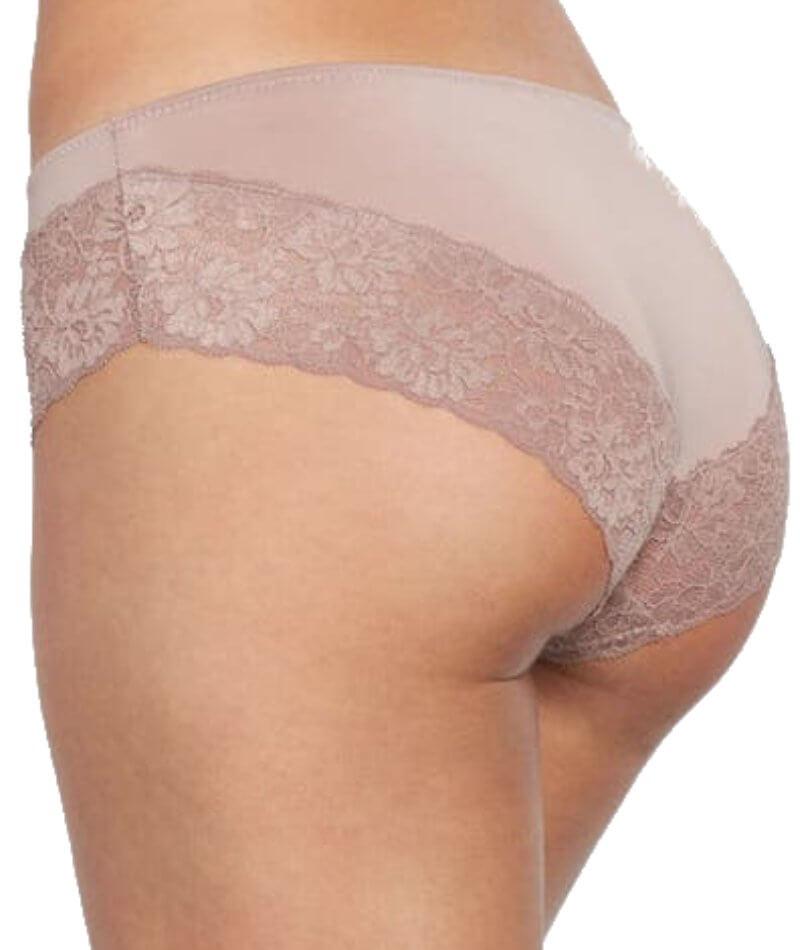 Bendon Everyday Lace Trim Brazilian Brief - Mocha Knickers L Mocha 