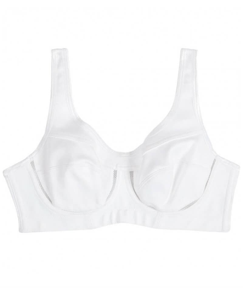 Bendon First Generation Underwire Sports Bra - White - Curvy Bras