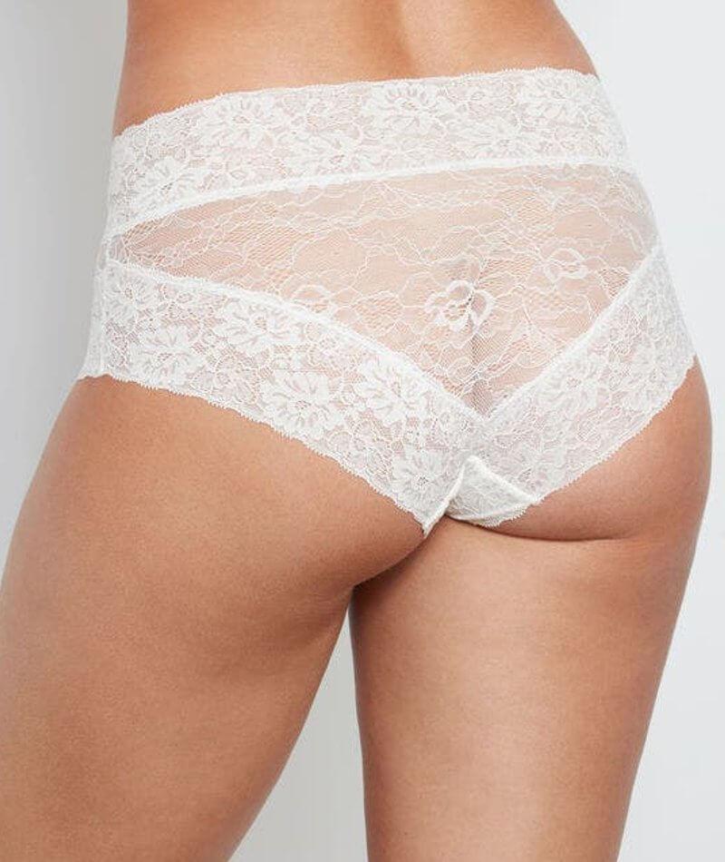 Bendon Lace High Rise Brief - White Knickers