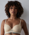 Me. by Bendon Geometric Lace Full Coverage Contour Bra - Toasted Almond/Pristine Bras