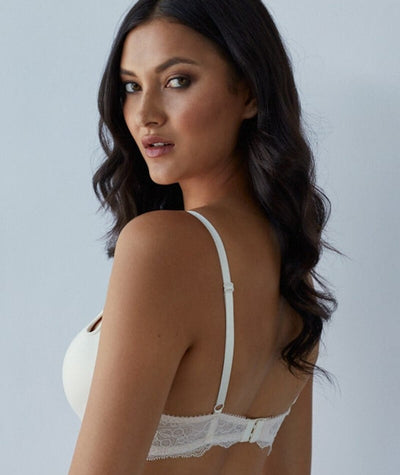 Me. by Bendon Keyhole Boost Bra - Pristine/Silver Peony Bras