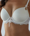 Me. by Bendon Keyhole Boost Bra - Pristine/Silver Peony Bras