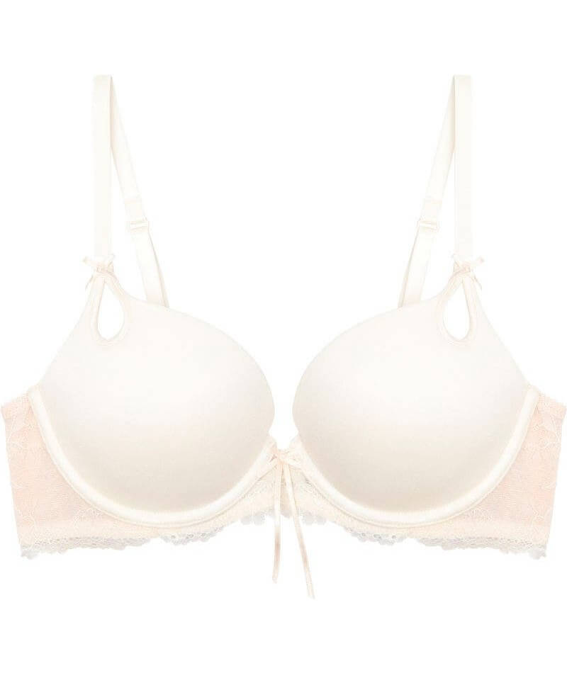 Me. by Bendon Keyhole Boost Bra - Pristine/Silver Peony Bras