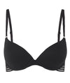 Me. by Bendon Stripe Elastic & Papertouch Demi Bra - Black Bras