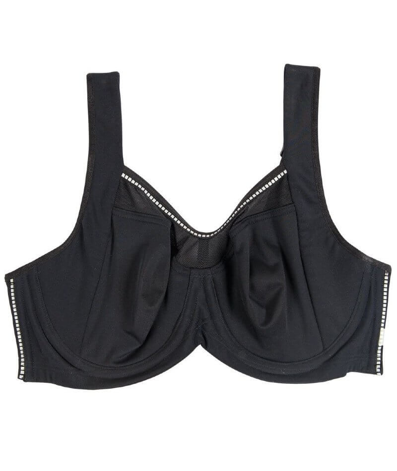 Buy ELLE Sport Black Cotton Bra Top from Next Luxembourg