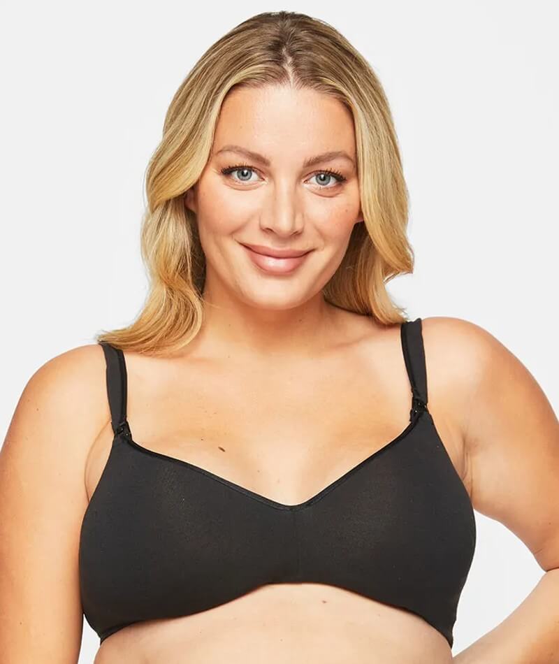 Berlei Barely There Cotton Rich Wire-free Maternity Bra - Black