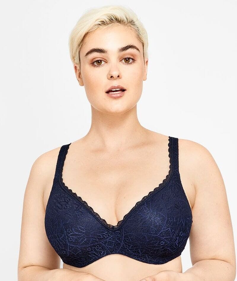 Berlei Barely There Lace Contour Bra - Navy