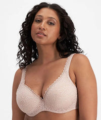 Berlei Barely There Lace Full Brief - Nude Lace - Curvy Bras