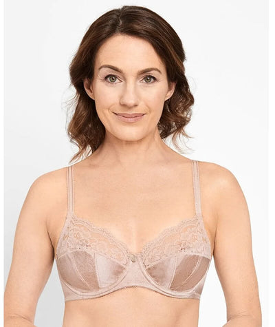 Buy Latte Nude Recycled Lace Full Cup Bra 40C, Bras