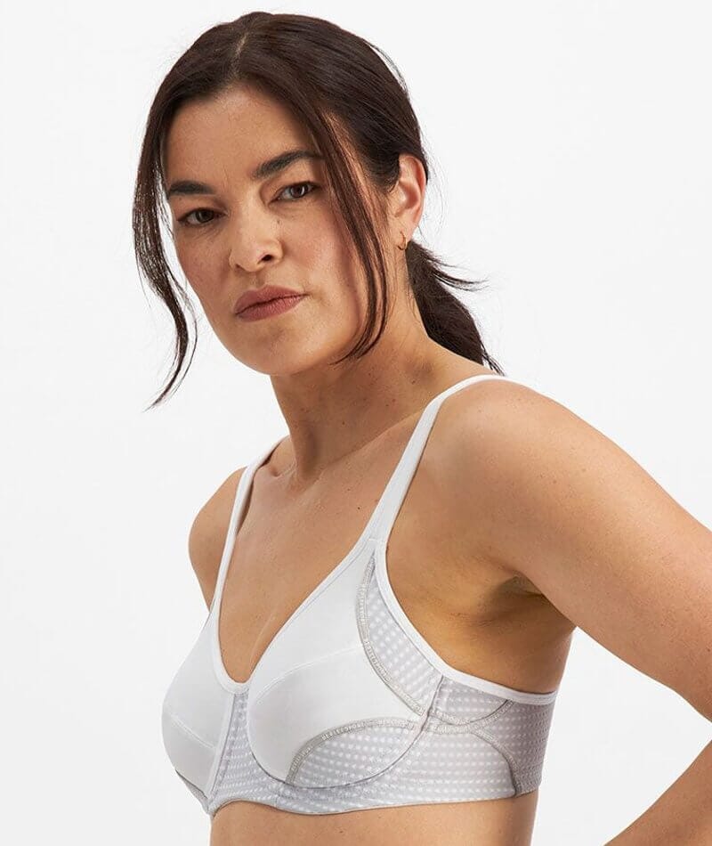 Berlei Electrify Mesh Underwire Sports Bra - White - Curvy Bras