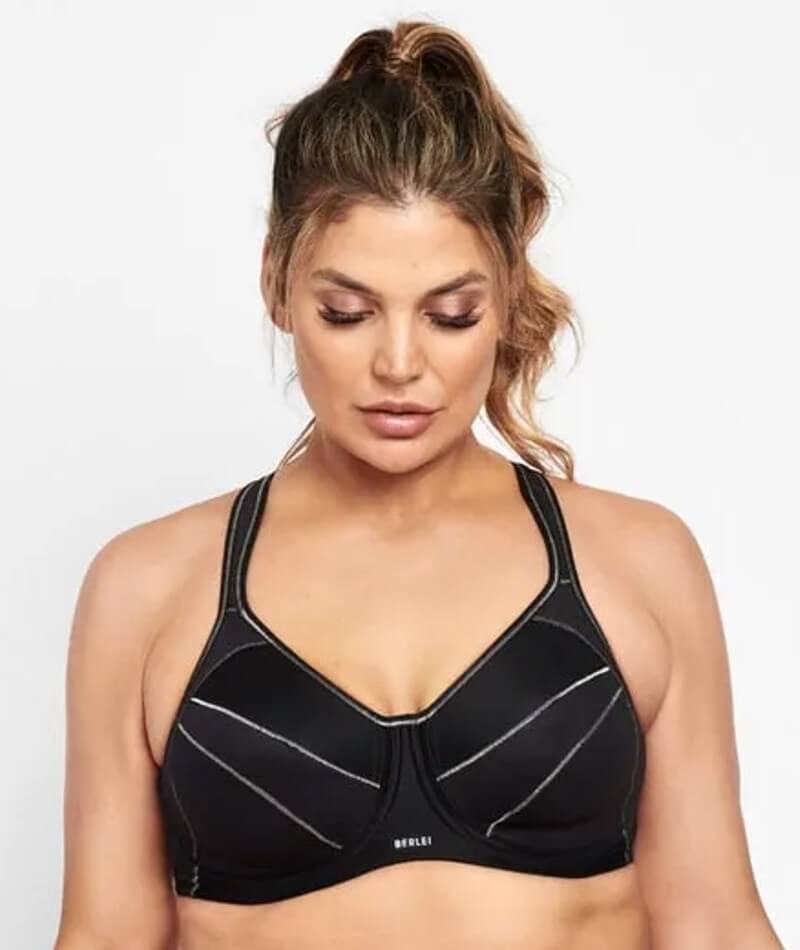 Berlei Full Support Sport Underwire Bra - Black - Curvy Bras