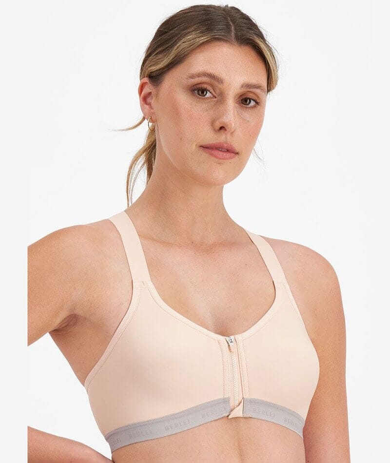 Sports bra with zip & moulded cups Singapore, Australia