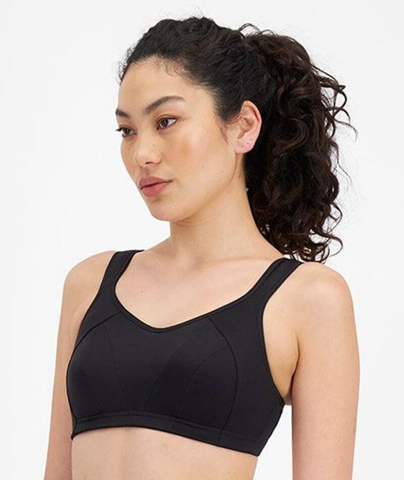 Souluxe Black Mesh Sports Bra