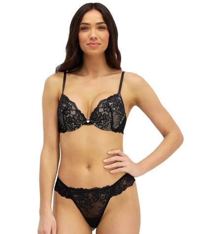 La Senza Black Lace Bra Size 32C  Black lace bra, Lace bra, Black lace