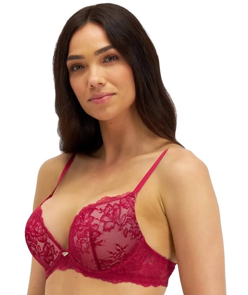 Temple Luxe by Berlei Lace Level 2 Push Up Bra - Persian Red Bras
