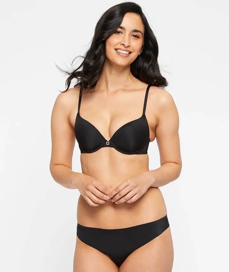 Temple Luxe by Berlei Smooth Level 1 Push Up Bra - Black - Curvy Bras