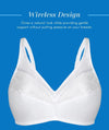 Bestform Floral Trim Wire-free Cotton Bra with Lightly Lined Cups - White Bras