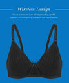 Bestform Striped Wire-free Cotton Bra with Lightly Lined Cups - Black Bras