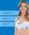 Bestform Striped Wire-free Cotton Bra with Lightly Lined Cups - White Bras