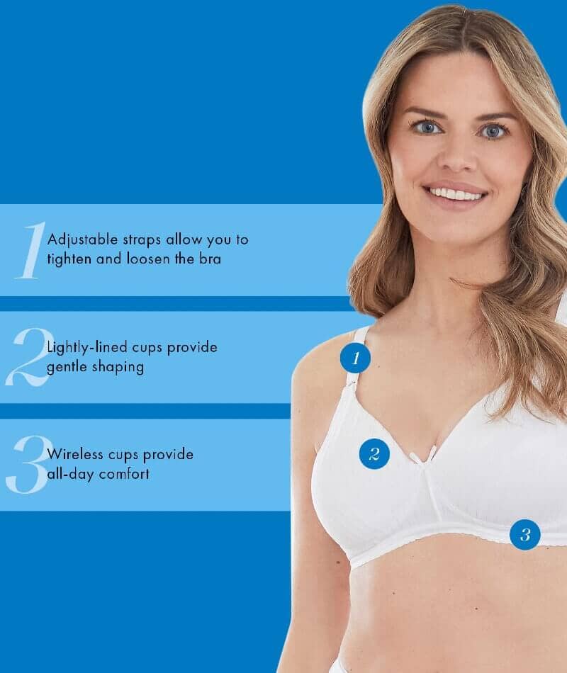 Bestform Striped Wire-free Cotton Bra with Lightly Lined Cups