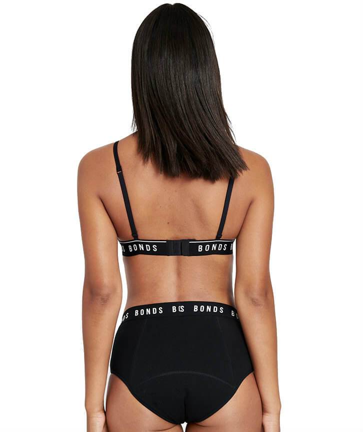 Bonds Bloody Comfy Heavy Period Full Brief - Black Knickers