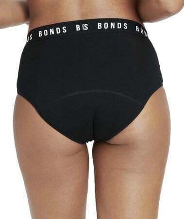 Bonds Bloody Comfy Moderate Period Full Brief - Black - Curvy Bras