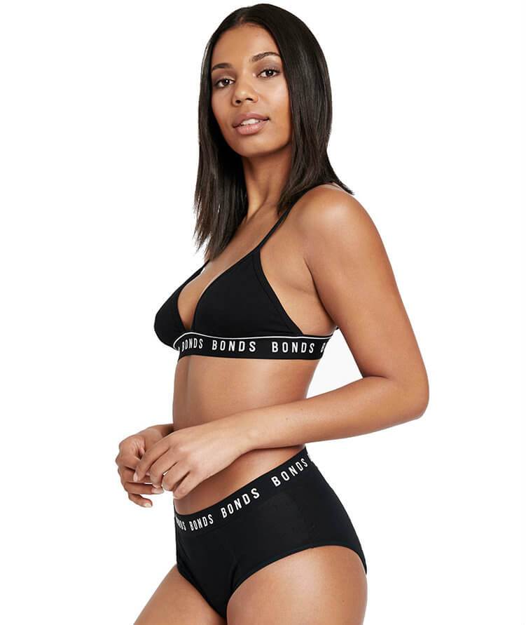 Bonds Bloody Comfy Moderate Period Full Brief - Black Knickers