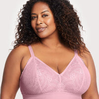 Glamorise Bramour Gramercy Luxe Lace Wire-free Bralette - Mauve