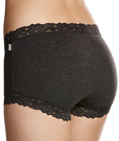 Jockey Parisienne Cotton Marle Full Brief - Charcoal Marle Knickers