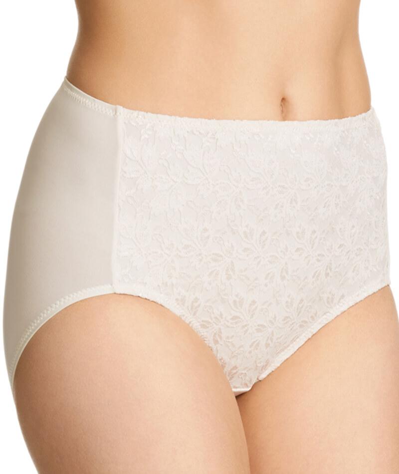 Jockey No Ride Up Microfibre and Lace Full Brief - Cream Knickers 5 