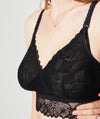 Cake Maternity Chantilly Nursing DD-F Cup Bralette - Black Bras