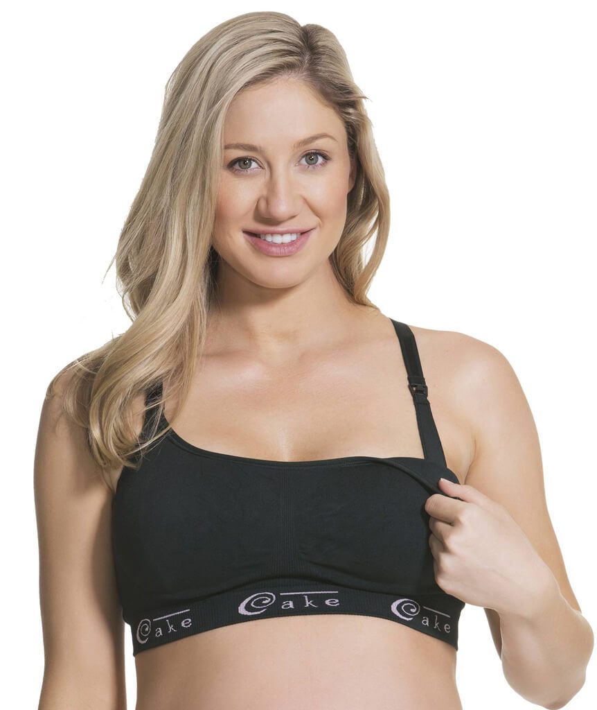 Cake Maternity Cotton Candy Seamless Sleep & Yoga Nursing Bra - Black Bras