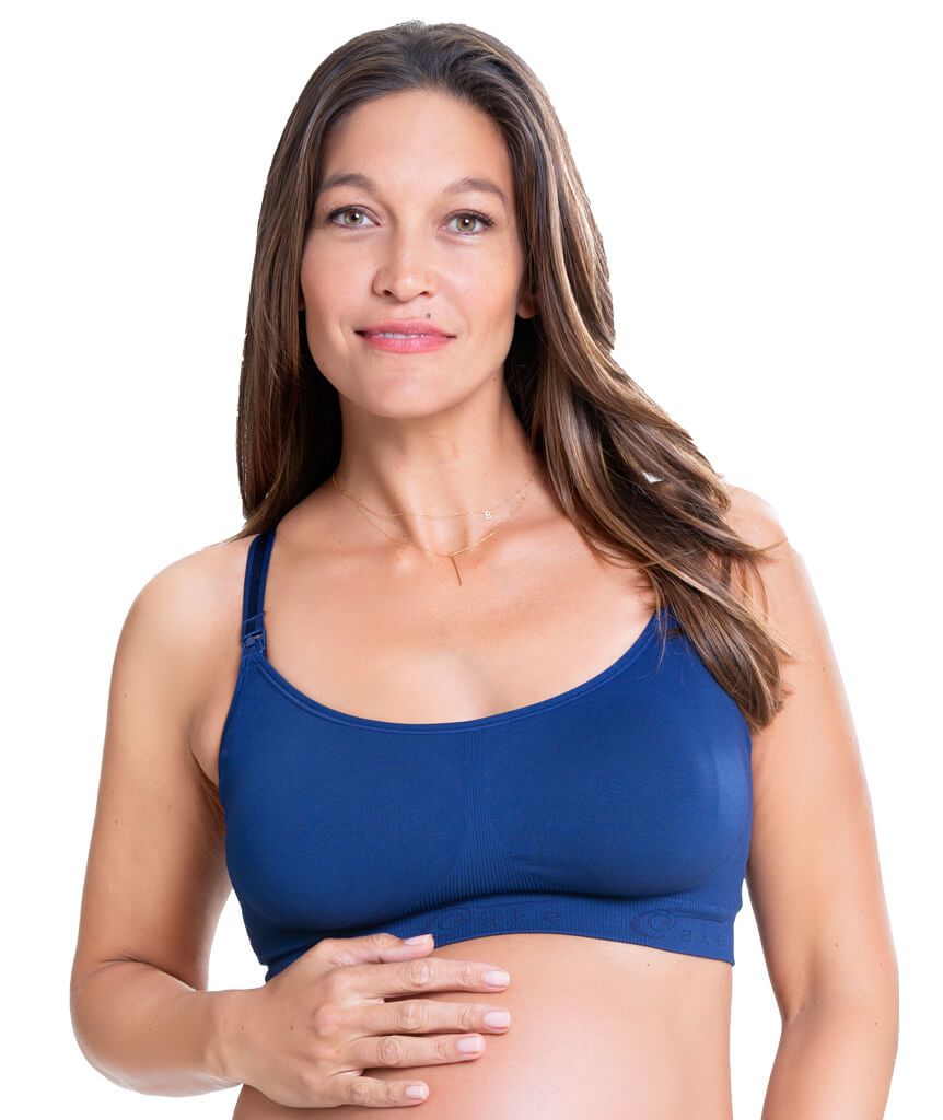 Seamless Maternity Nursing Bra  Jade (Baby Blue, X-Large) at   Women's Clothing store