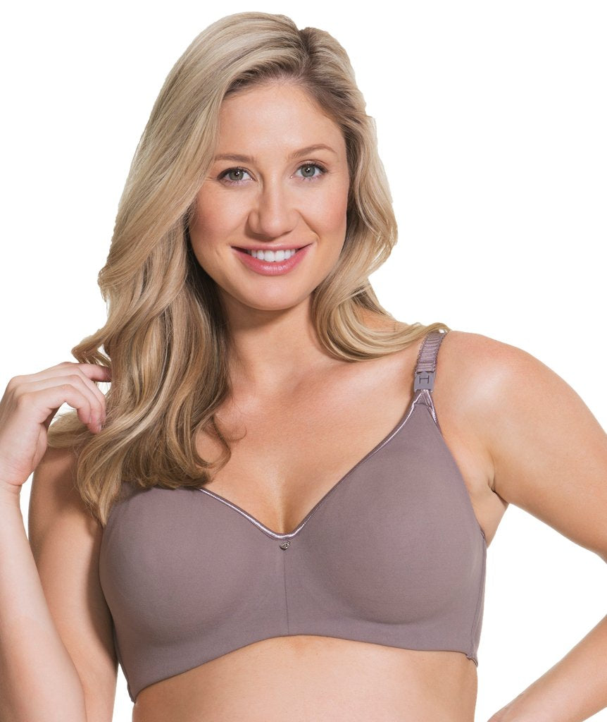 Cake Maternity Croissant Seamless Flexi Wire Nursing Bra - Raisin Bras