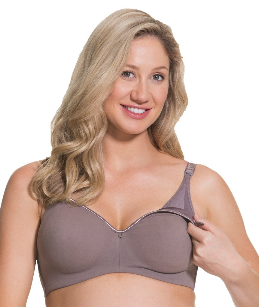 Cake Maternity Croissant Seamless Flexi Wire Nursing Bra - Raisin Bras