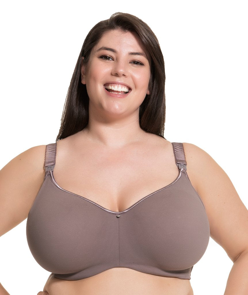 Cake Maternity Croissant Seamless Flexi Wire Nursing Bra - Raisin