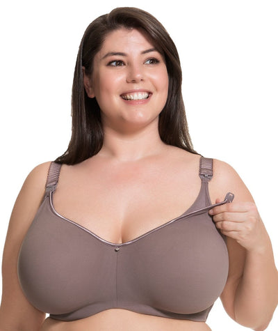 Cake Maternity Croissant Seamless Flexi Wire Nursing Bra - Raisin Bras