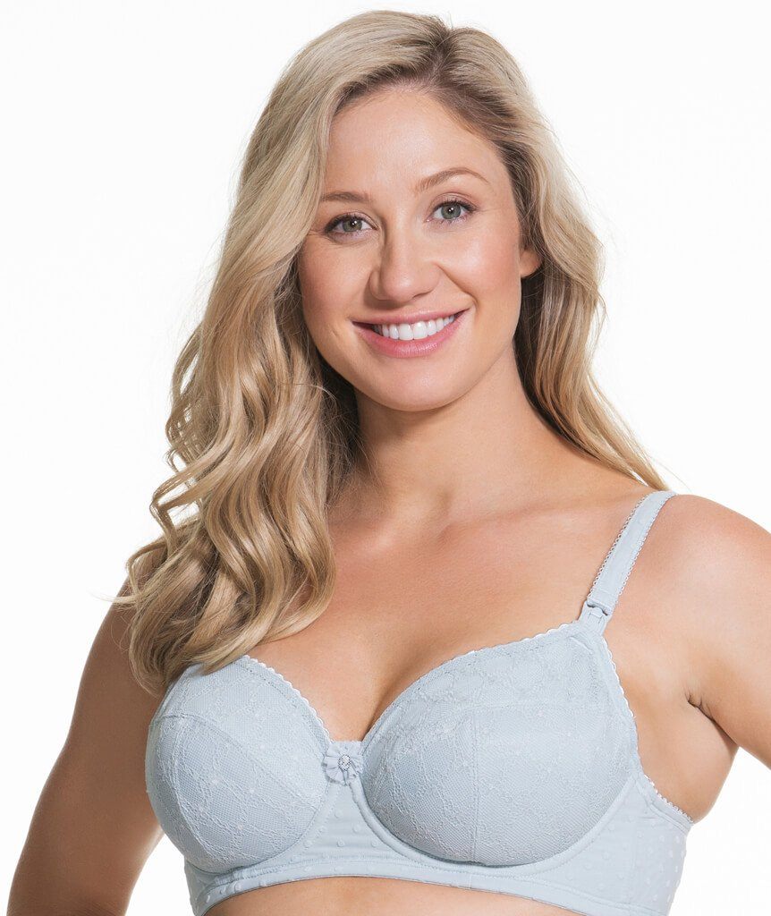 Buy Non-Padded Non-Wired Full Cup M-Frame Bra in Grey - Cotton