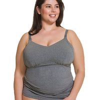 Cake Maternity Ice Cream Cotton E-G Cup Nursing Tank -  Heather Grey