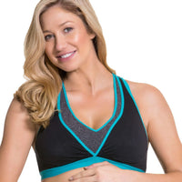 Cake Maternity Lotus Yoga & Hands Free Pumping B-G Cup Wire-free Bra - Teal