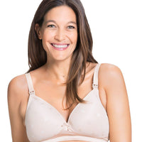 Cake Maternity Mousse Padded Plunge Wire-free Nursing Bra -  Beige