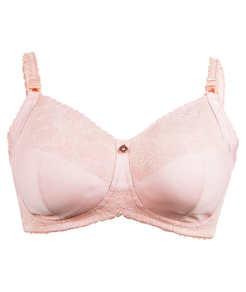 Cake Lotus Blush Pink Hands Free Pumping Wireless Nursing Bra Petite B –  The Bra Genie