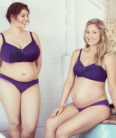 Cake Maternity Tea Wireless Soft Cup Nursing Bra - Navy Bras