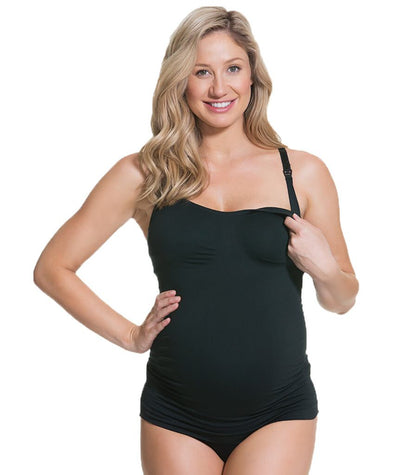 Cake Maternity Toffee Shaping Seamless Nursing Tank - Black Sleep / Lounge