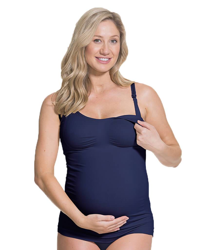 Cake Maternity Toffee Shaping Seamless Nursing Tank Midnight Blue Curvy Bras