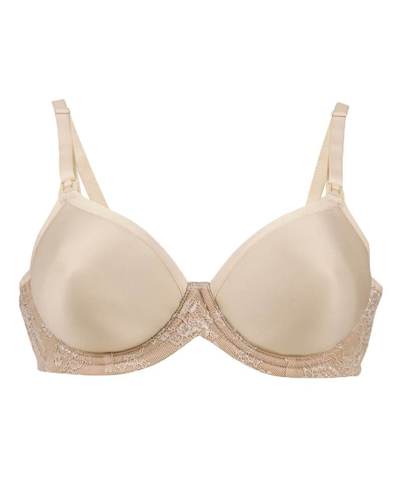 Cake Maternity Waffles 3D Spacer Contour Flexi Wire Nursing Bra - Nude Bras